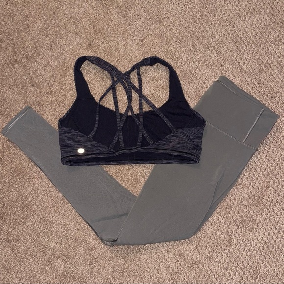 Bundle Lululemon athletic set sports bra and leggings - Picture 1 of 12